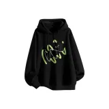 [Loose Fit и Soft Cotton Comfort] Черный (с Green Thread Черный Логотип на груди)