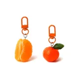 2-Пачка (Симулированный Коричневый Карамельно-коричневый Апельсин Брелок + Симулированный Отслаивающийся Апельсин Брелок)
