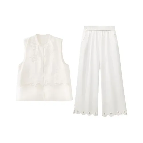 HUINIAN Белый Женские Повседневные Костюмы