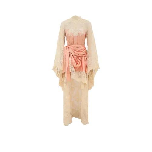 Zimmermann FW25 Длинное платье с длинными рукавами женское