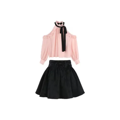 INNI Розовый + Черный Женские Комплекты с Юбкой