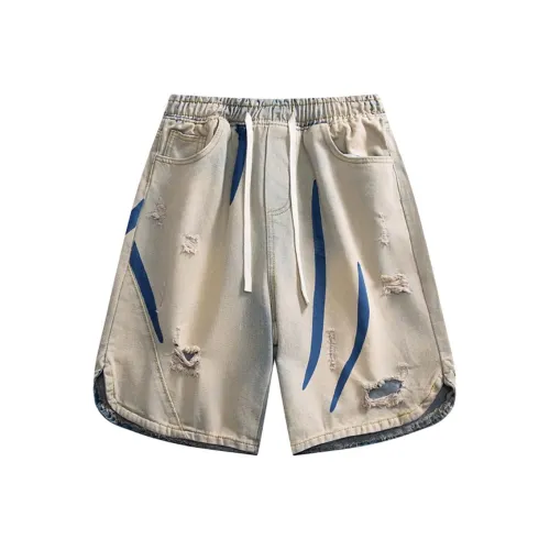 YONGYAN Желтые грязевые унисекс джинсовые шорты