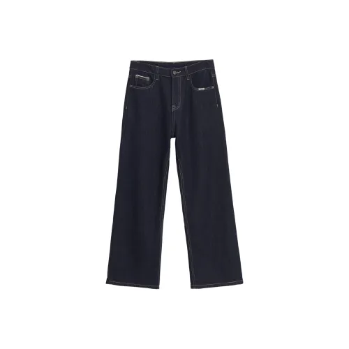 ENTONG Оригинальные джинсы из денима, синие, унисекс