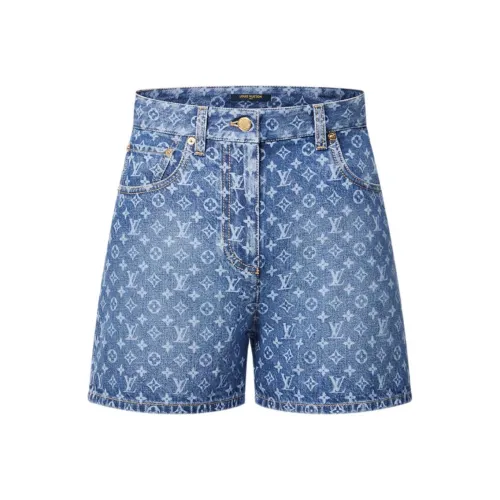 LOUIS VUITTON Monogram SS25 Джинсовые шорты Женские Синие