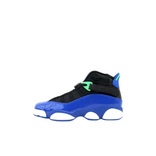 Jordan Air Jordan 6 Кольца High Top Детские Баскетбольные Кроссовки Черные Подростки