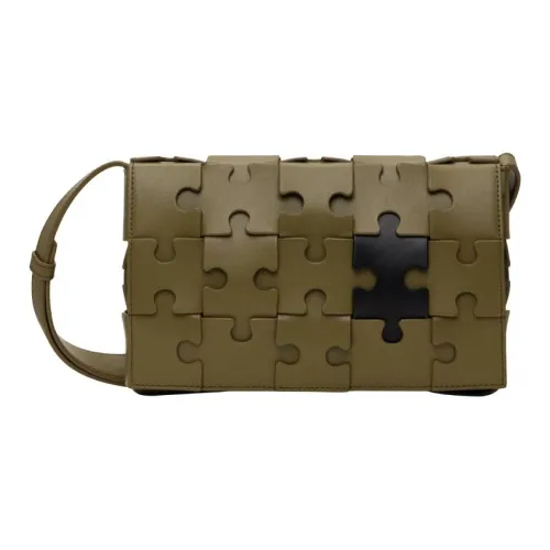 Bottega Veneta Cassette Flip Сумка через плечо Унисекс Зеленый Черный