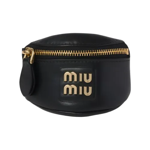 MIU MIU Wander Series Кожа Запястье Обхват Клатч Мини Женский Черный