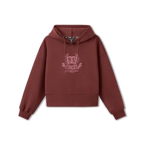 Skechers Коровья кожа Красный 05TL Женские Свитшоты