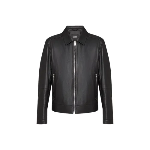 Hugo Boss Черные Мужские Кожаные Куртки