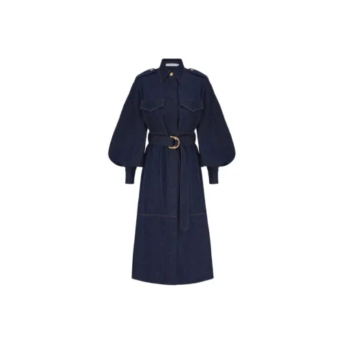 Zimmermann FW25 Длинное платье с длинными рукавами женское