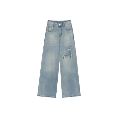 JOPPTI Blue Women's Jeans JOPPTI Синий Женские Джинсы