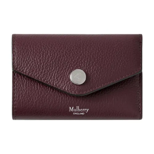 Mulberry Кожа Кошелек Женские Черный Вишня