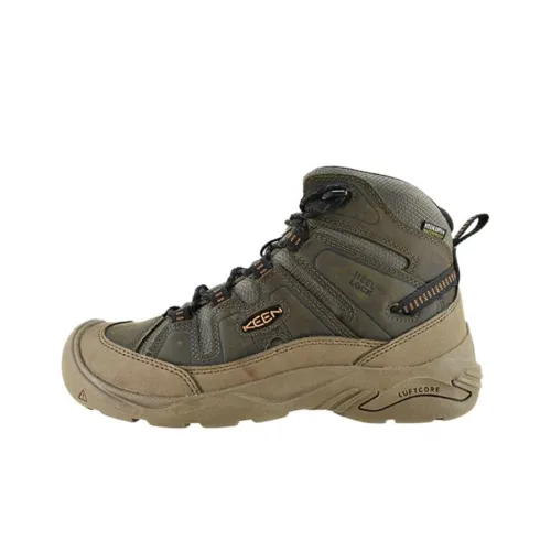 KEEN CIRCADIA MID WP Противоскользящий Водонепроницаемый And Дышащий MID Верх Походная обувь Мужская Хаки