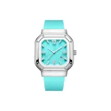 Светло-синий циферблат, белый корпус, синий ремешок