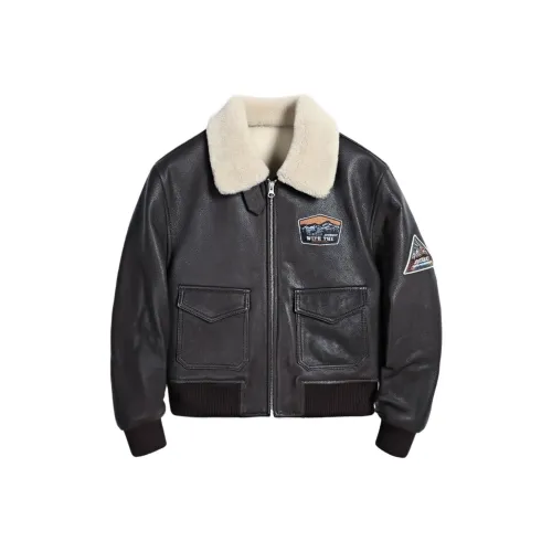 MCS Темный кофейный W7 Женские кожаные куртки