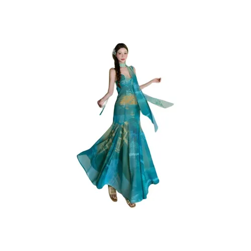 Dippanis Синий Женские Слип-платья