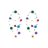 Фейерверк Многоцветный 1 пара (Серьги-клипсы)