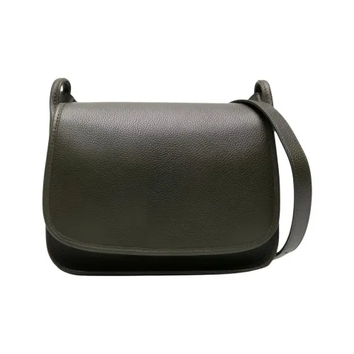 LONGCHAMP Le Foulonné Коровья кожа Сумка через плечо Маленькая Женская Хаки зеленая