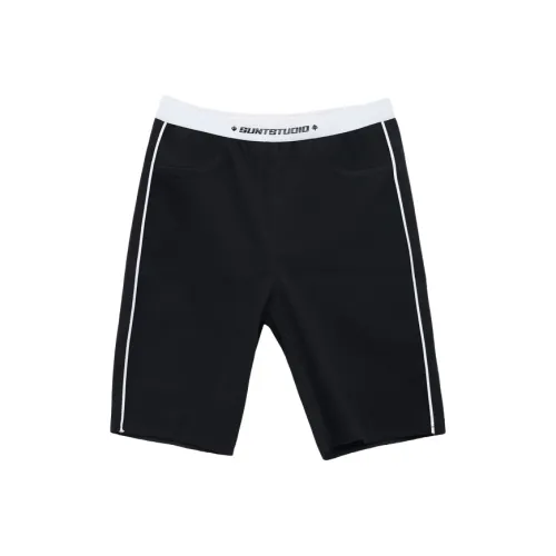 SUNTOMORROW 2025 Летние шорты для подростков черный натуральный белый