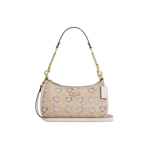 COACH Teri Artificial Leather Portable Crossbody Bag Shoulder Bag Medium Women's Ecru COACH Teri Искусственная кожа Портативная Сумка через плечо Сумка на плечо Средняя Женская Экрю