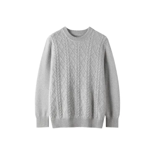 DKRVT Light Gray Packaging Included Men's Cashmere Sweaters DKRVT Светло-серый Упаковка Включено Мужские Кашемировые Свитера