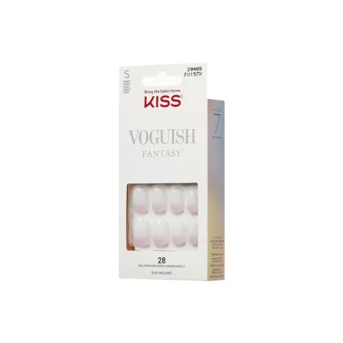 KISS NEW YORK Мода Фантазия FOREVER YOUNG False Nail Овальный Светло-розовый Смужка Градиент