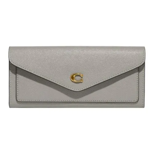 COACH Wyn Кожа Кошелек Маленький Женский Серый