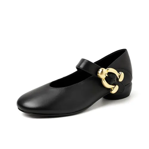 Su Yanjiao Грубый каблук Мэри Джейн Женские туфли