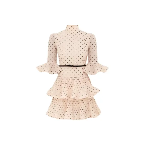 Zimmermann FW25 Длинное платье с длинными рукавами женское