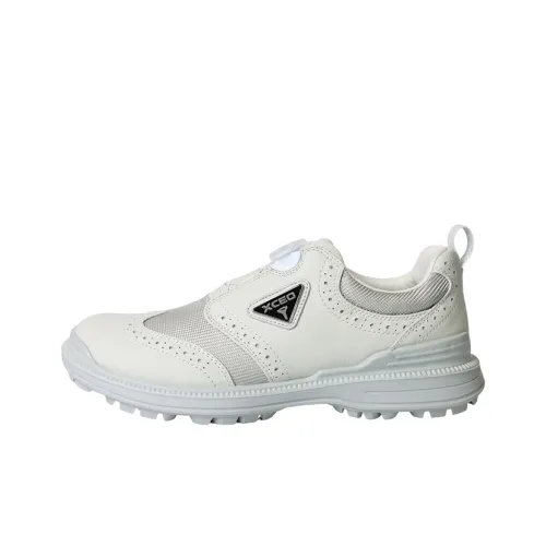 Xceo1996 Golf Shoes Low Top White Gray Men's
