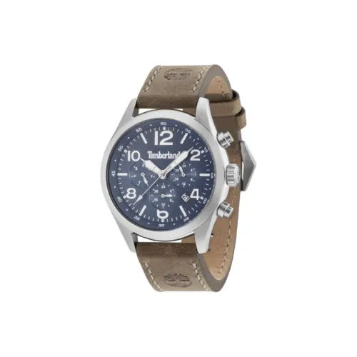 Timberland Наручные часы Кварцевый механизм Кожаный ремешок 45 мм Синий циферблат Мужские часы
