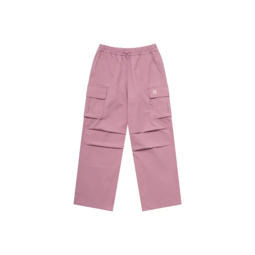 Mlb Base Logo New York Yankees Basic Collection 25FW Карго Брюки Унисекс Темно-розовый