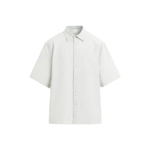 ZARA Зебра с принтом, серые мужские рубашки