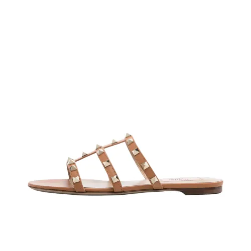 Valentino Rubber Slide Тапочки Женские Верблюжий Коричневый