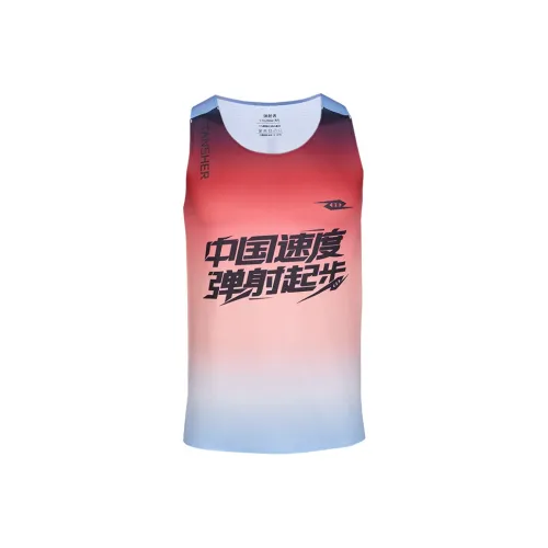 TANSHEZHE Топ без рукавов Унисекс Красный Синий