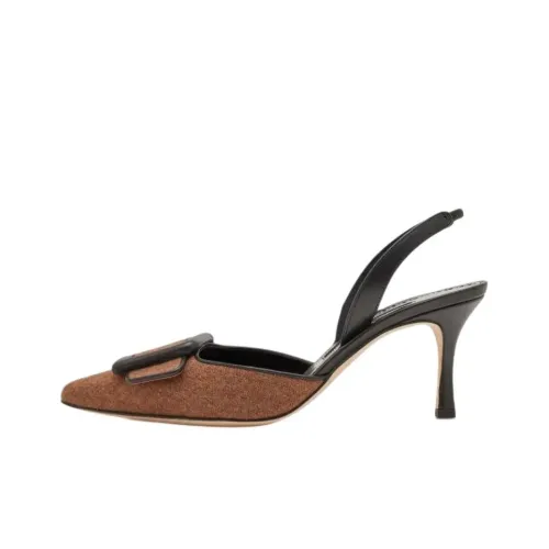 MANOLO BLAHNIK Mayslibi Узкий каблук Высокие каблуки 7 см Женские Коричневый