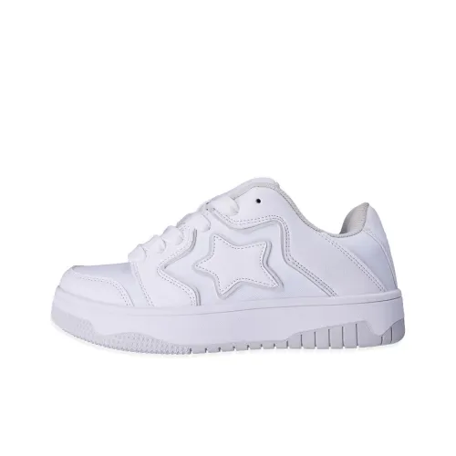 FREAKIC Crazy Конфетный цвет Звезды Обувь Устойчивая к износу Увеличение высоты Низкие Кроссовки для скейтбординга Унисекс Белый