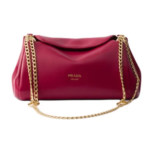 PRADA Tumulte Кожа Сумка через плечо Маленькая Женская Вишневая