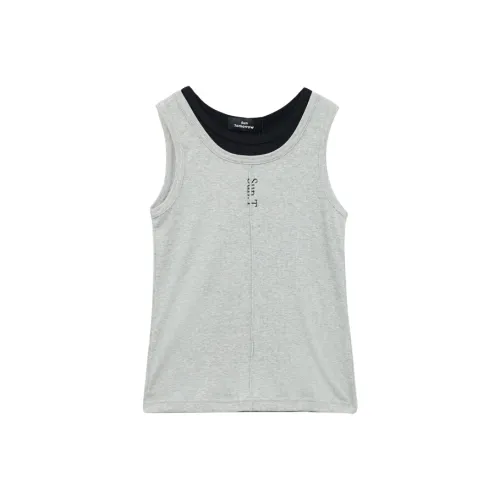 SUNTOMORROW Топ на бретелях 2025 Лето Фотиния Серый Подростки