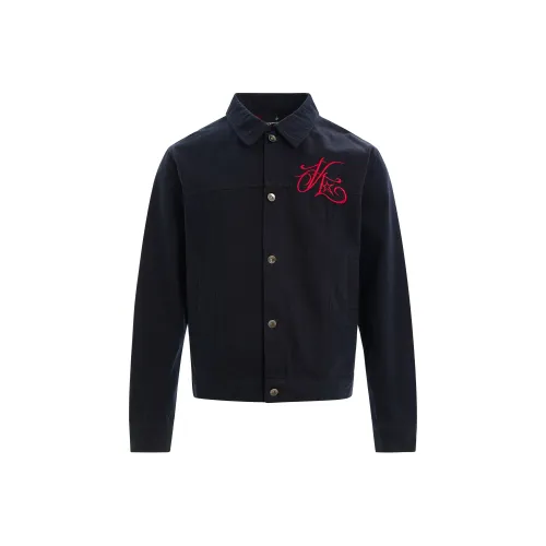 HIPHOPPUNKS Темно-синие мужские куртки