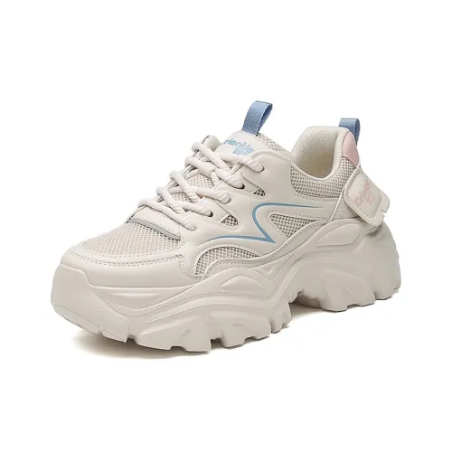 DUSTO Дышащие Низкие Кроссовки с Толстой Подошвой Женские