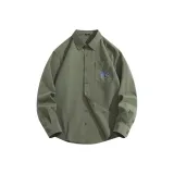 [100% cotton] Армейский зеленый (Логотип на груди Frozen Mountain)