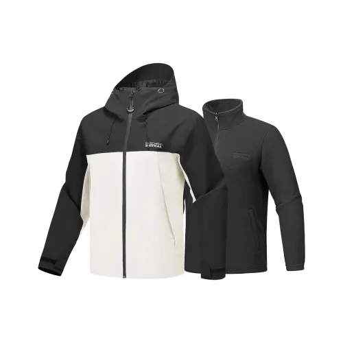 Skechers Водонепроницаемый Ветрозащитный Дышащий Устойчивый к истиранию Термический ветровка Мужской хлопок белый