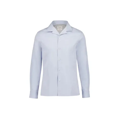 BRUNELLO CUCINELLI Небесно-голубой Мужские Рубашки