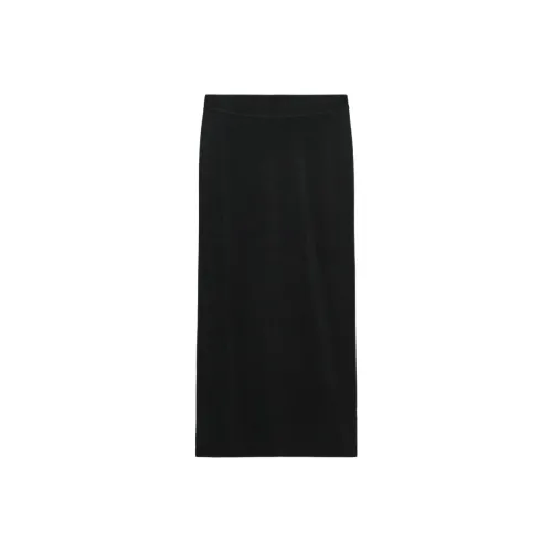 ZARA Черные Женские Повседневные Длинные Юбки