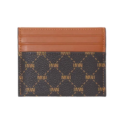 SEPTWOLVES Картхолдер из искусственной кожи маленький женский кофейный и коричневый