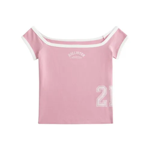Hollister Розовые Женские T-рубашки