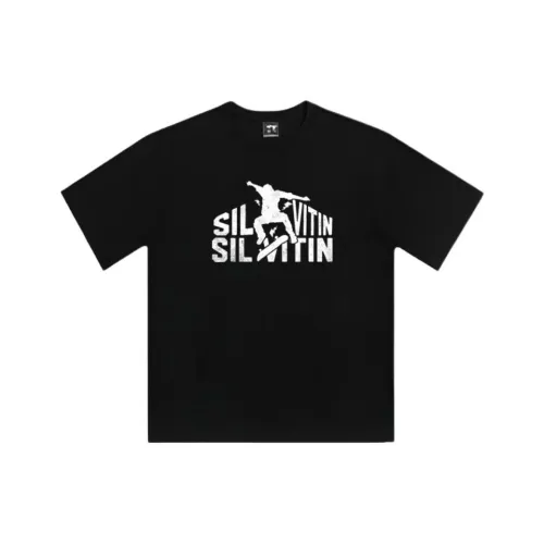 SIL VITIN Черный Унисекс T-рубашки