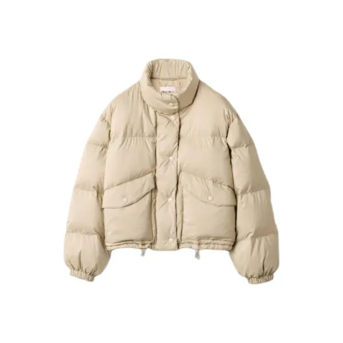MIU MIU Песочный Бежевый Женский Пуховик