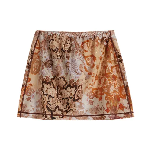 Desigual Оранжевый Красный Женский Повседневный Короткий Юбка
